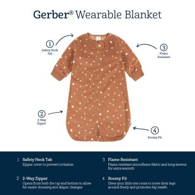 Baby Girls Microfleece Long Sleeve Wearable Blanket Sleeper