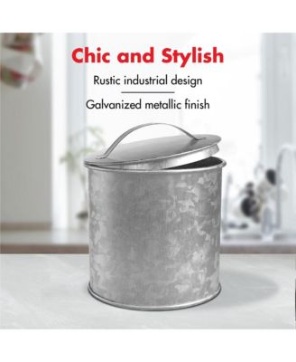 Newport Galvanized Metal Canister - Medium