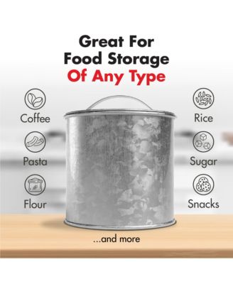 Newport Galvanized Metal Canister - Medium