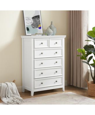 Modern 6-Drawer Dresser With Storage Cabinet for Living Room & Closet