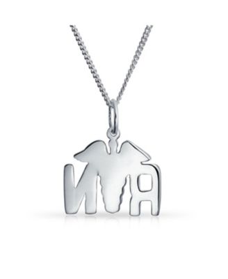 Angel Wings Stethoscope Symbol of Registered RN Nurse Caduceus Pendant Necklace Graduation .925 Sterling Silver