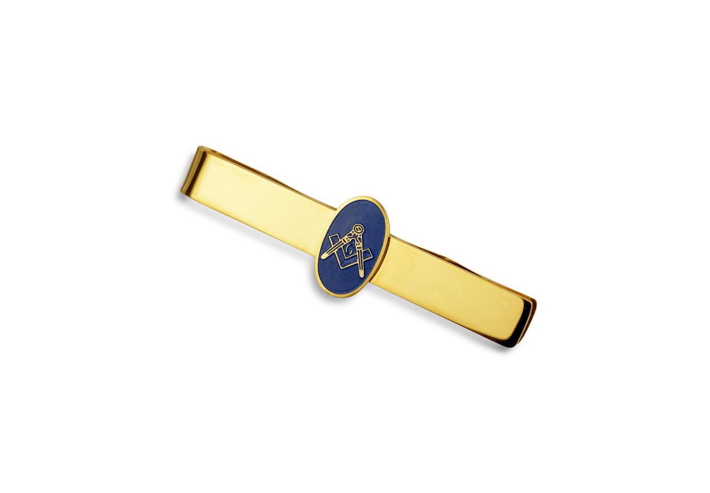 Зажим для галстука Bling Jewelry с масонской символикой, золотистый, нержавеющая сталь, цвет: Золотой — фото 1