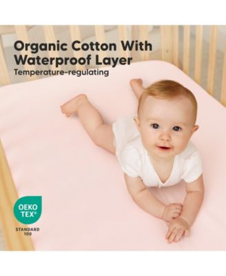 2pk Soothe Waterproof Fitted Crib Sheets for Girl, Boy, 100% Soft Cotton Crib Mattress Protector Sheet