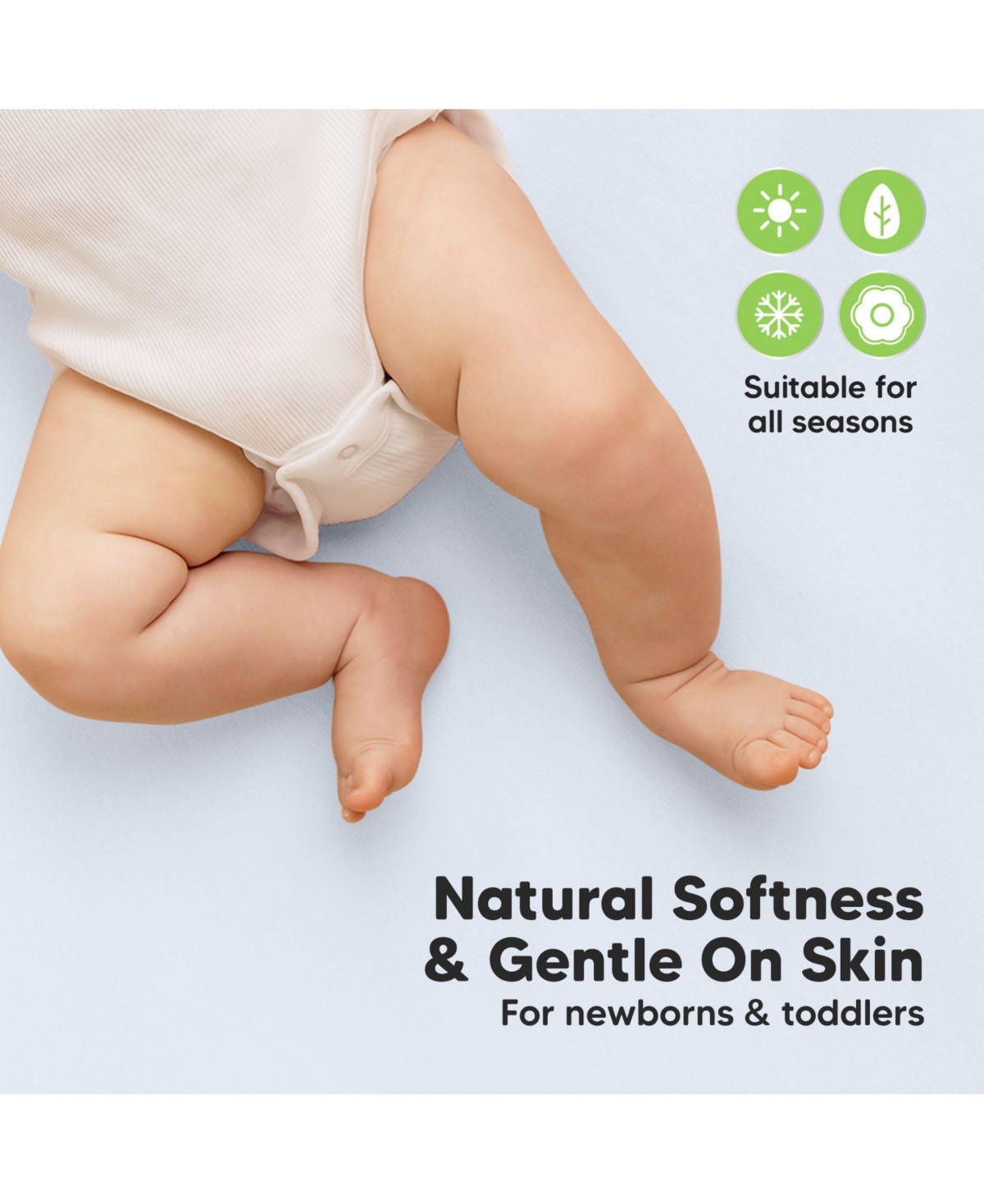 KeaBabies 2pk Soothe Waterproof Fitted Crib Sheets for Girl, Boy, 100% Soft Cotton Mattress Protector Sheet