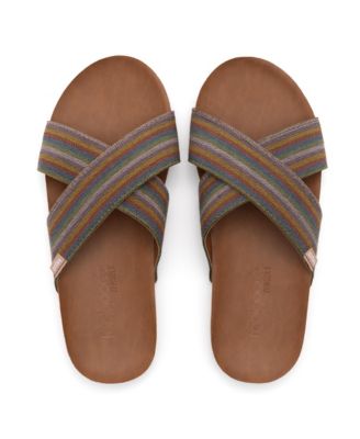 Women's Zensole Cascades Faux Leather Double Strap Slide Sandals