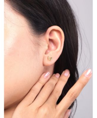 Butterfly 6x6mm Stud Earrings in 14K Gold, approx. 1.7 grams