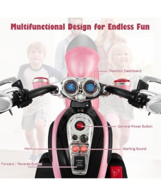 3 Wheel Kids Ride On Motorcycle 6V Battery Powered Electric Toy