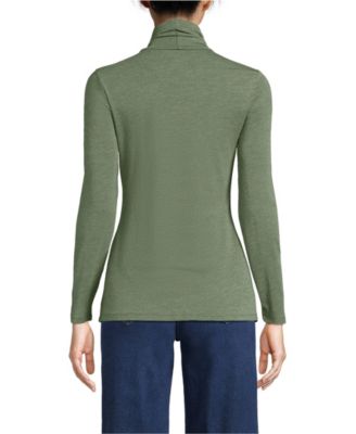 Women's Tall Lightweight Jersey Skimming Long Sleeve Turtleneck