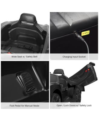 12V Kids Ride On Car 2.4G RC Electric Vehicle w/ Lights MP3 Openable Doors