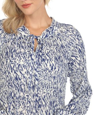 Women's Printed Peasant Blouse