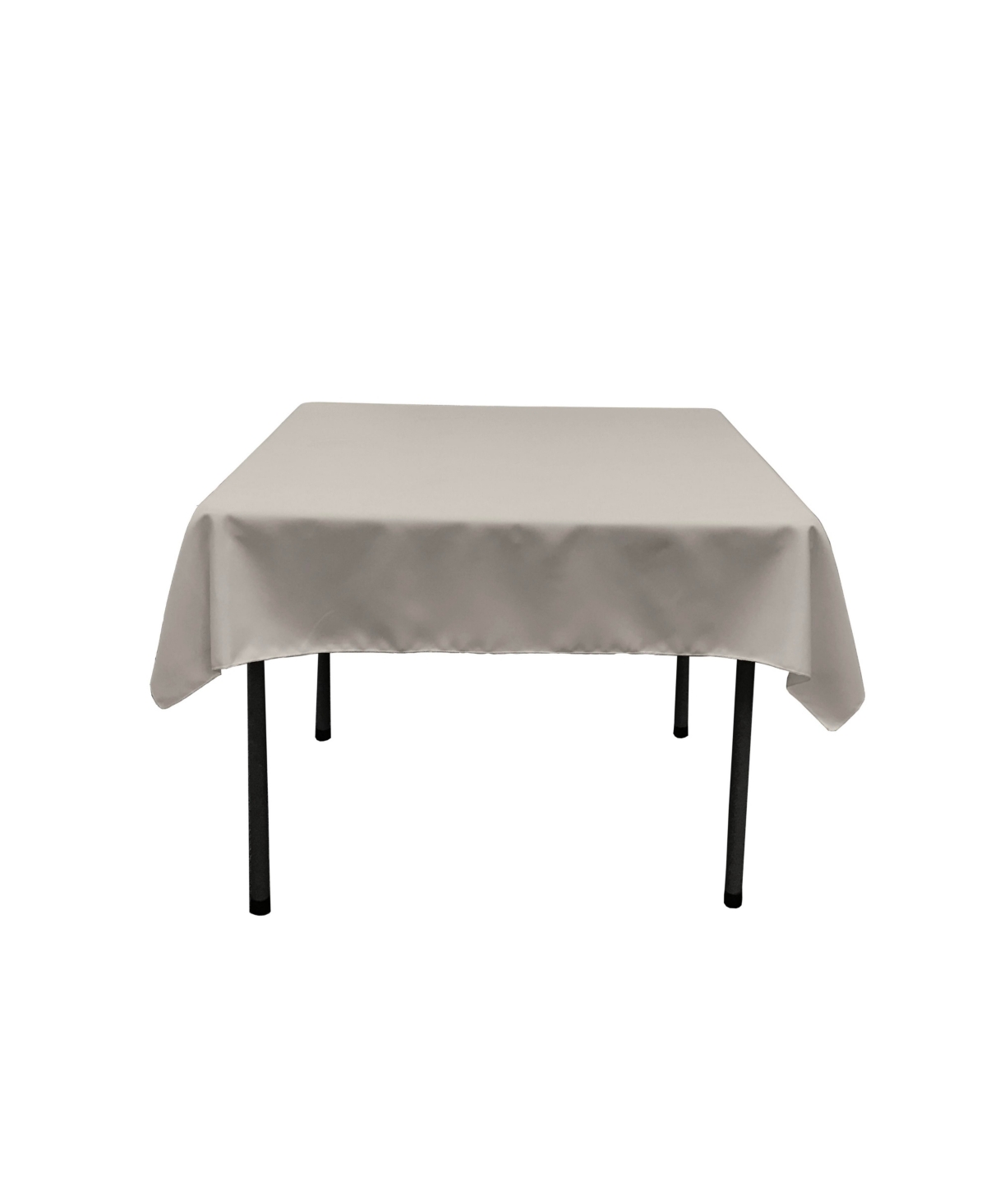 Slickblue 52x52 Inch Square Tablecloth Durable Polyester Poplin, Perfect for Dining & Events - Gray light