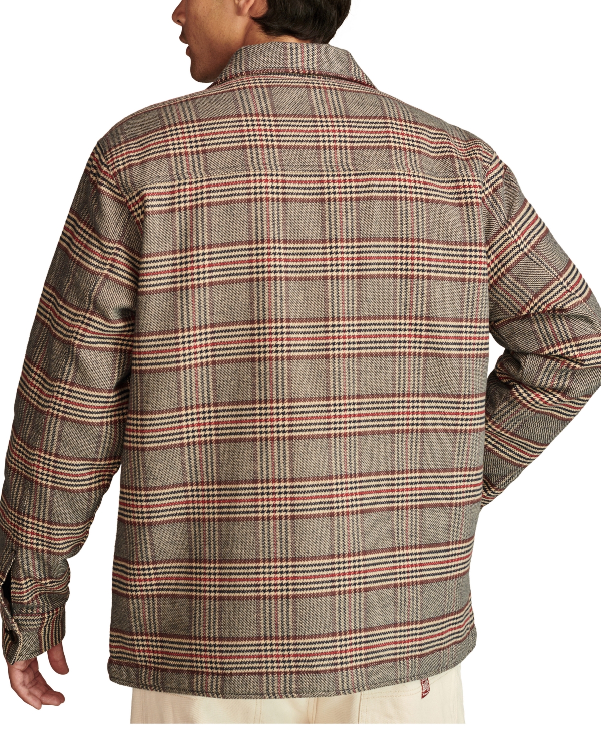 Lucky Brand Men's Plaid Button Front Long Sleeve Shirt Jacket