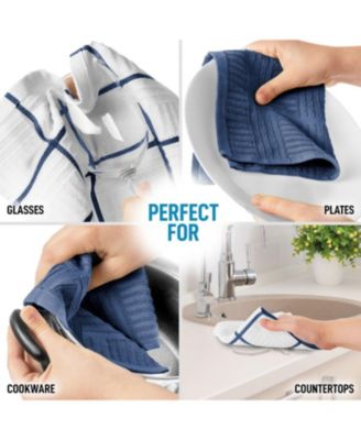 Reusable Absorbent Cotton Kitchen Towels, 8-Pack
