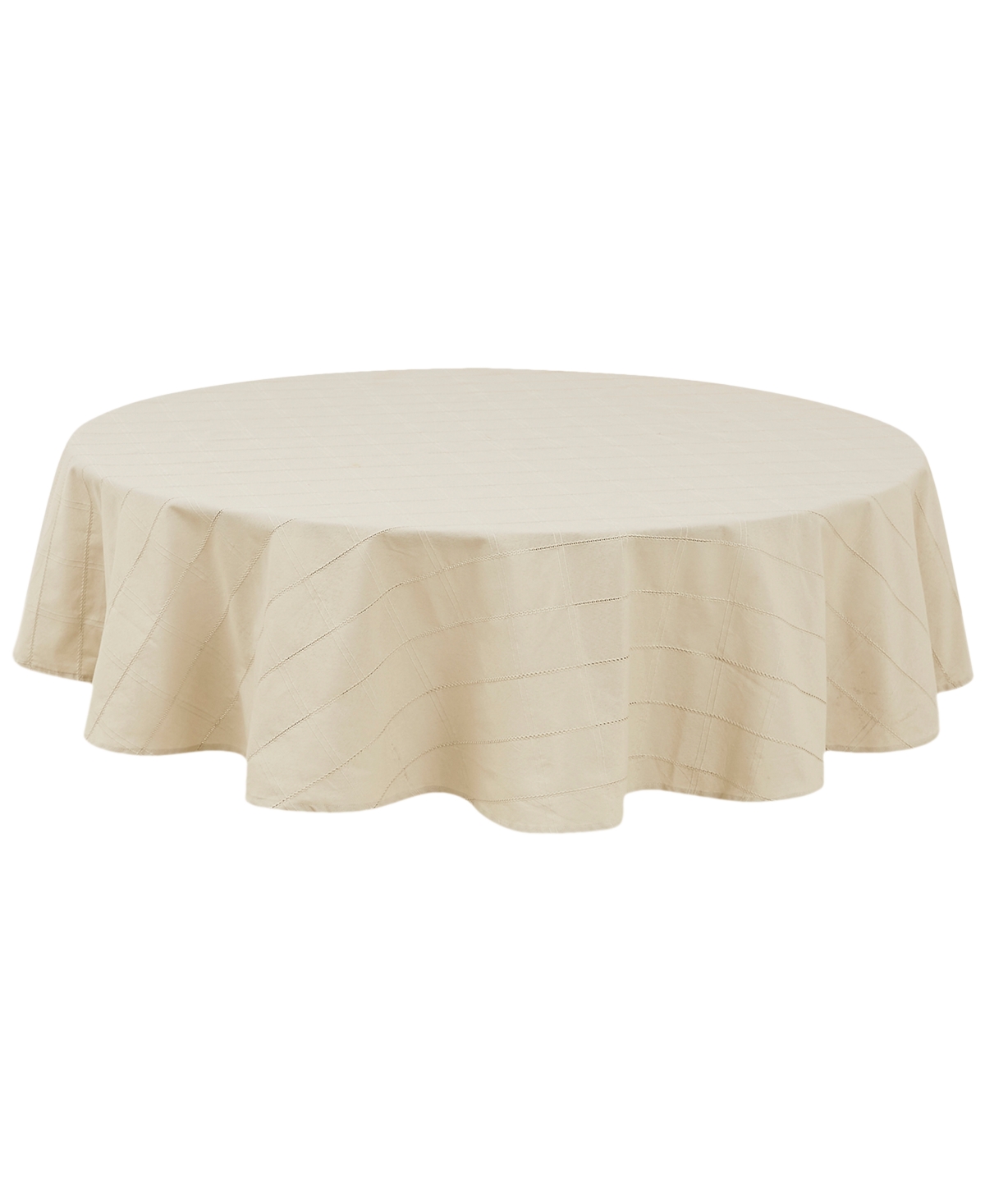 Izod Chadwick Tablecloth, 70" Round In Ivory
