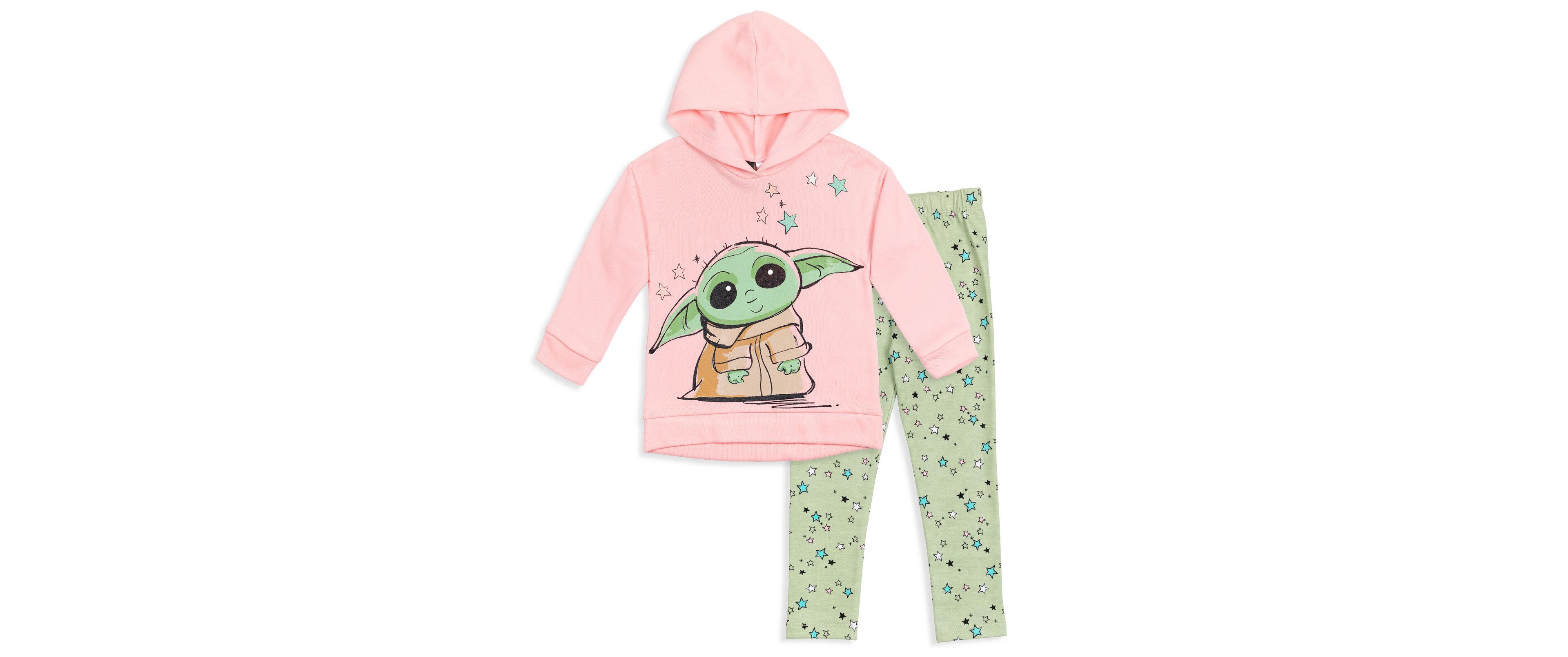 Star Wars Toddler Girls Yoda Pullover Fleece Hoodie and Leggings Outfit Set