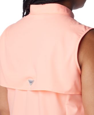 Plus Size PFG Tamiami Button-Front Sleeveless Top