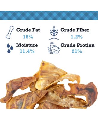 Whole Pig Ears Dog Treats - 100% Natural, Premium Pork Chews (15-Pack)