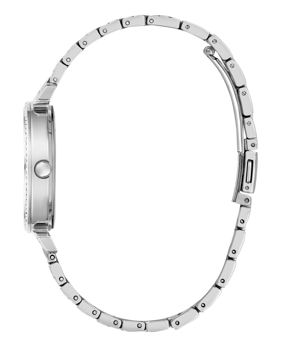 Guess Women's Analog Silver Tone Steel Watch 32mm In Silver