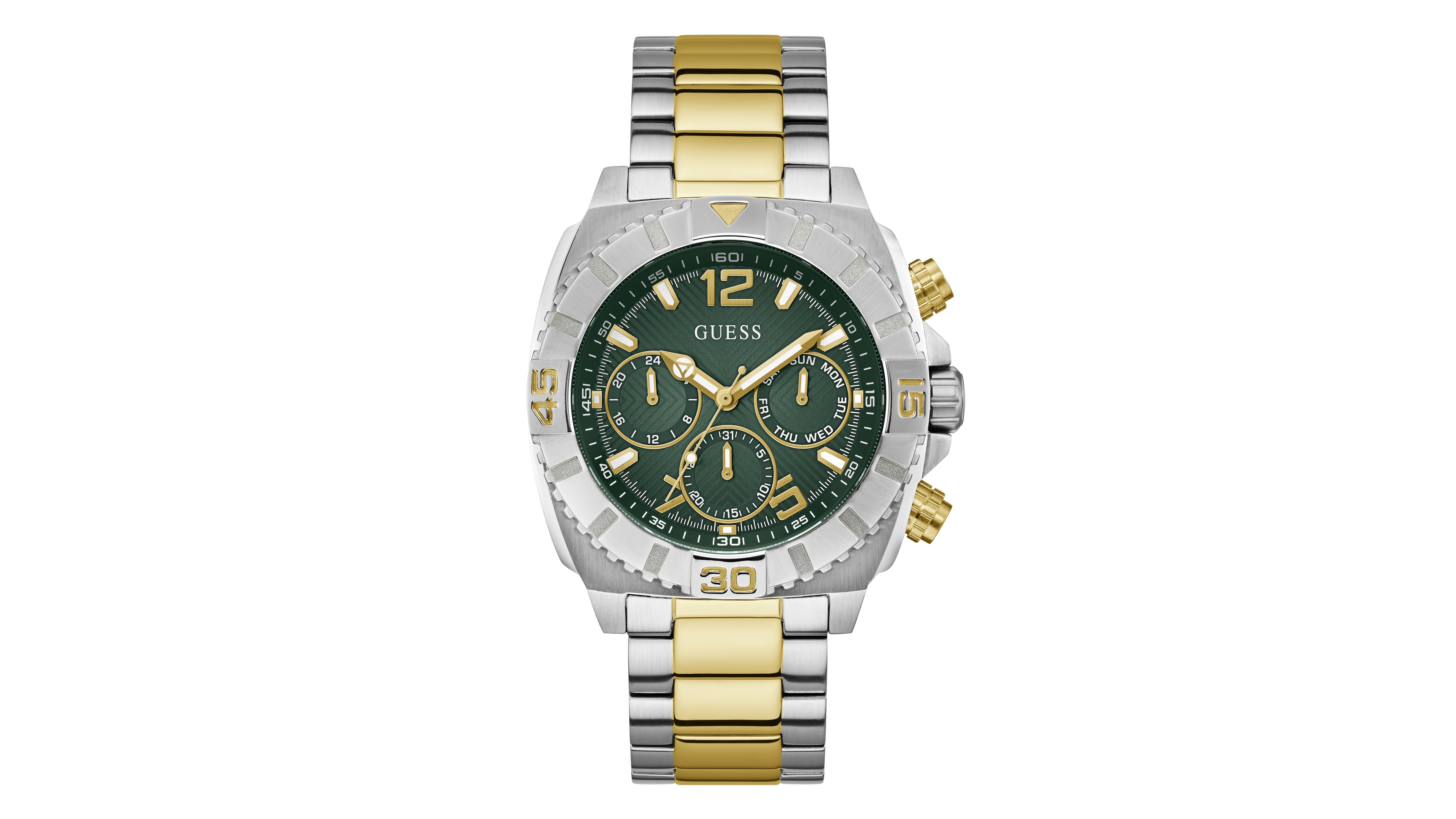 Guess Men's Multi-Function Two-Tone Stainless-Steel Watch 44mm