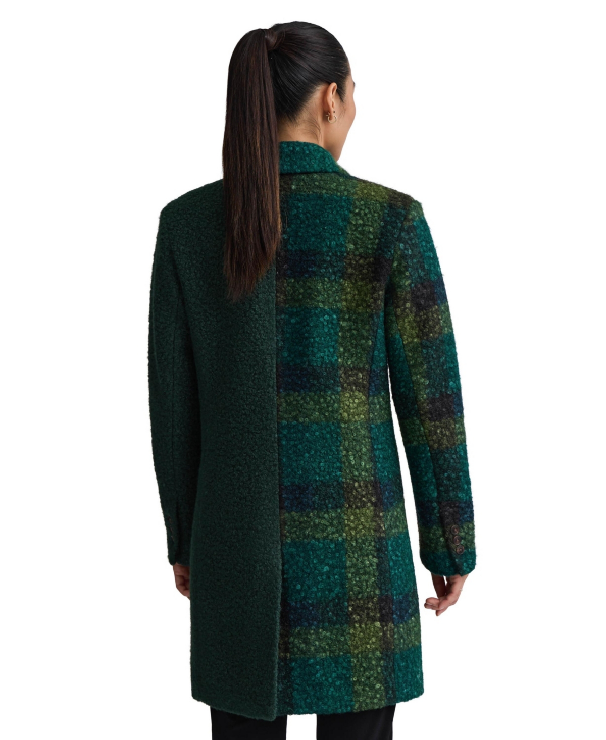 Nvlt Women's Flat Boucle Mixed Media Coat