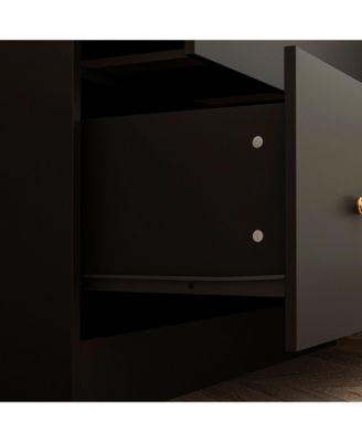 White Wood Armoires Wardrobe With Mirror, Pulling Hanging Rod, Drawers