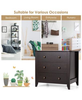 3 Drawer Dresser Chest of Drawers Bedside Table