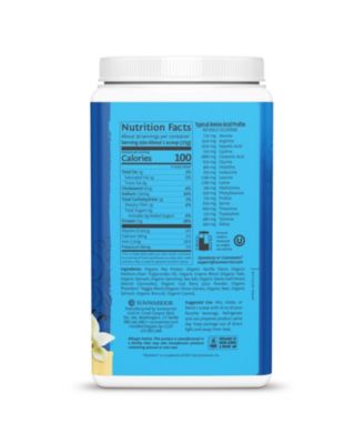 Organic Warrior Blend Protein + Greens Powder, Plant-Based Protein, Vanilla, Sunwarrior, 750gm