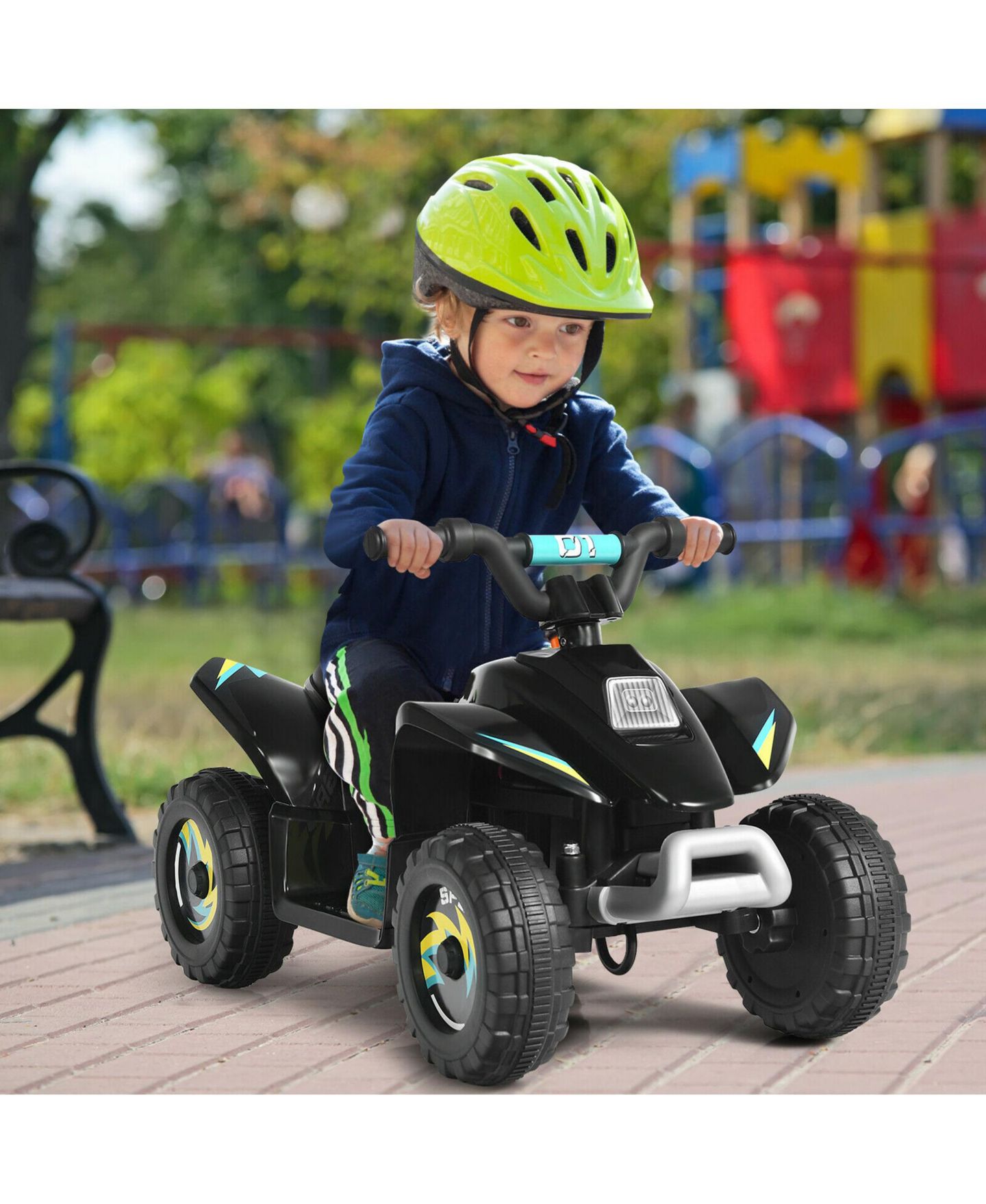 Детская игрушка Gymax 6V Kids Electric Quad Ride-On with Forward & Reverse, Ages 3-8, цвет: Чёрный, вариант 1 — фото 2