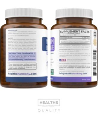 Magnesium Bisglycinate Capsules, High Absorption, Gentle, Calm, & Non-Laxative, Health's Harmony, 180ct