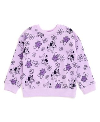 Little Girls Fleece Sweatshirt and Jogger Pants Outfit Set to