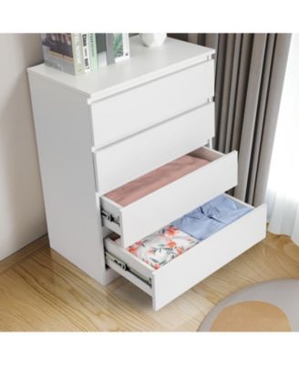Simple Wood 4-Drawer Dresser – Classic and Functional Storage