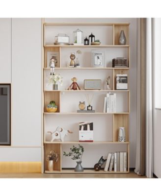 Wooden Grain 12-Shelves Standard Bookcase