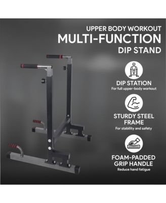 BalanceFrom Multi-Function Home Gym Exercise Dip Stand, 500lb Capacity, Black