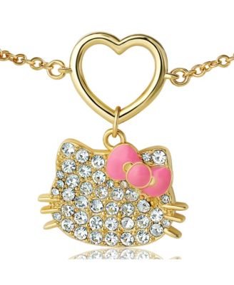 Sanrio Pave Heart Charm Bracelet – Sparkling Cute Accessory