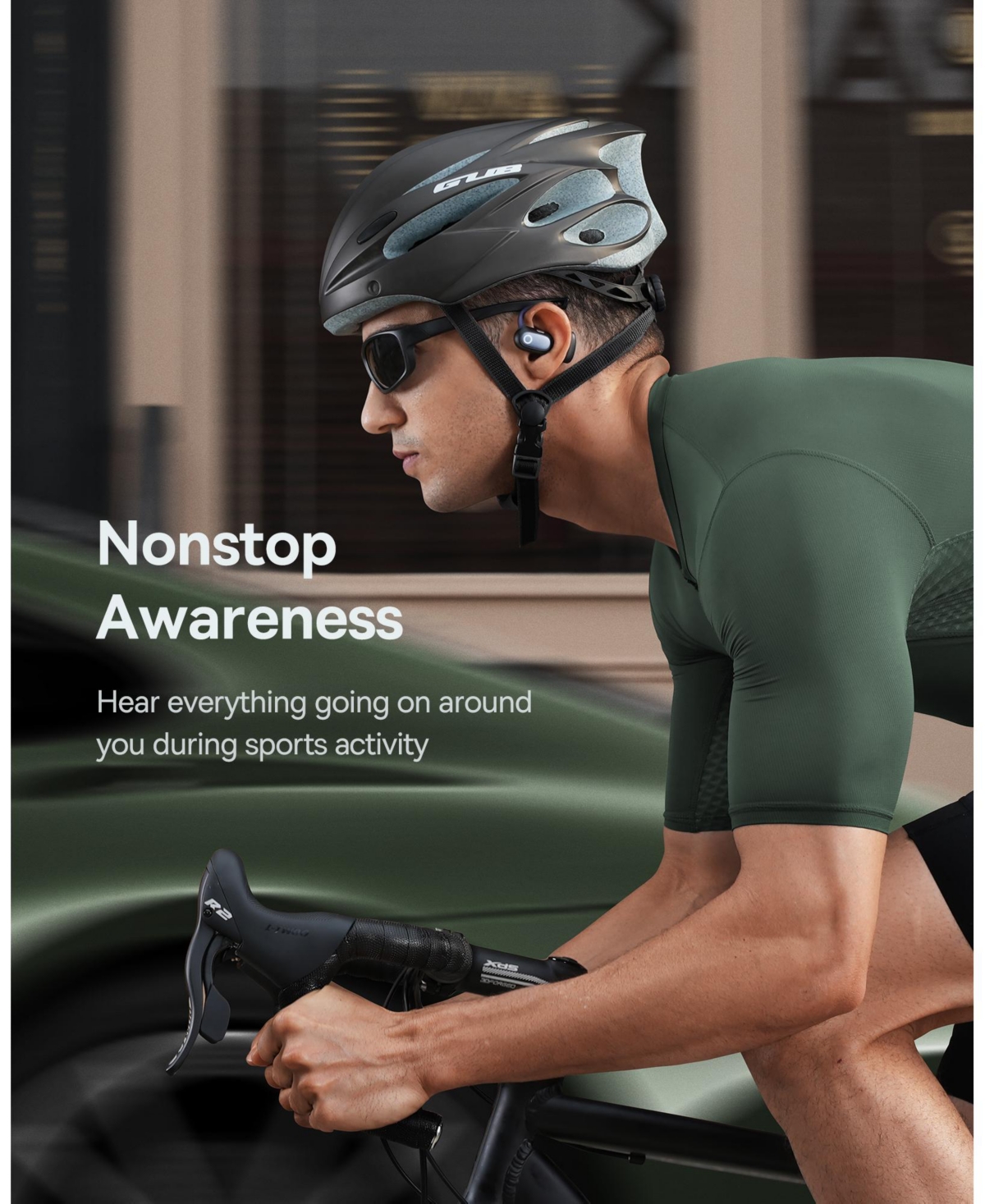 Baseus True Wireless Earbuds Bluetooth 5.3 Open Ear Headphones Sport Earphones,Eli Fit- White