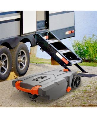39006 Rhino Portable 36 Gallon RV Waste Tank Holding Hose and Accessories