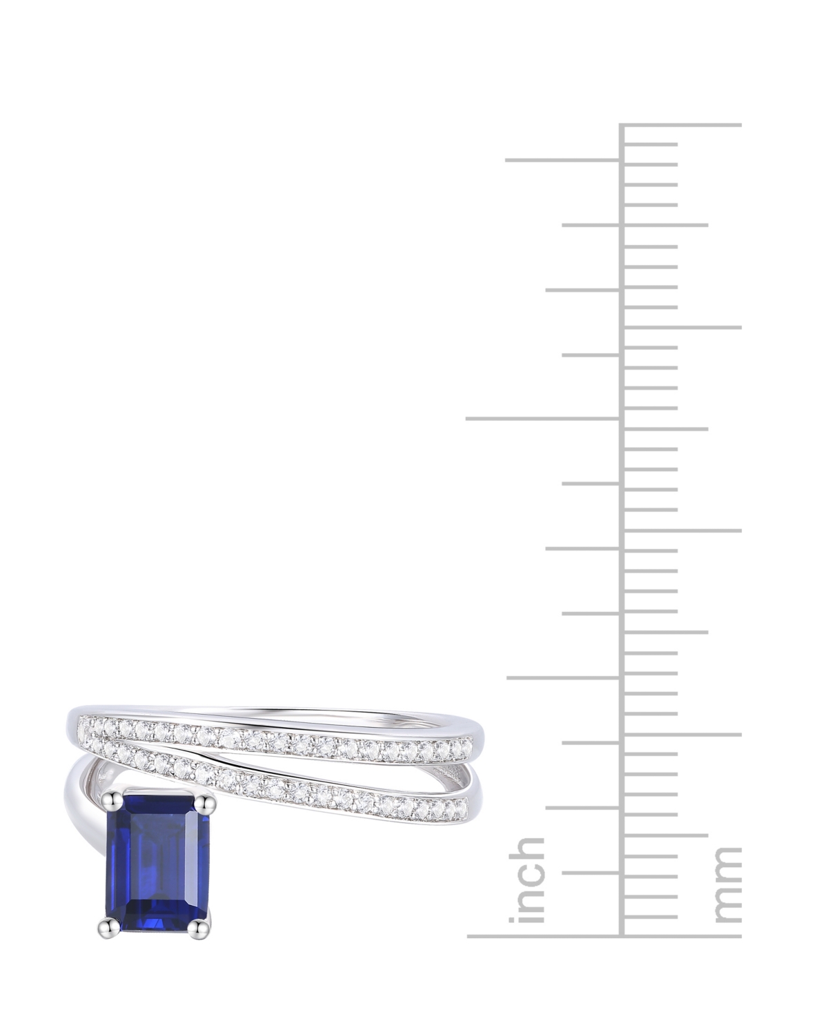 Macy's Amethyst (7/8 Ct. T.w.) & Lab Grown White Sapphire Accent Coil Ring In 14k Gold-plated Sterling Silv In Blue Sapphire