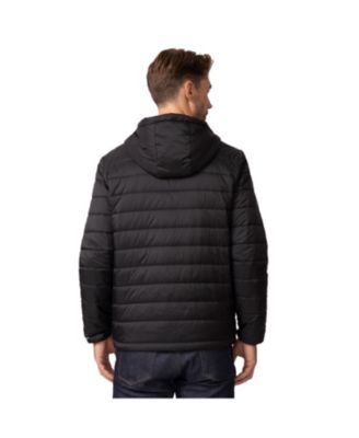 Men's Tri-Color Hooded Puffer Jacket