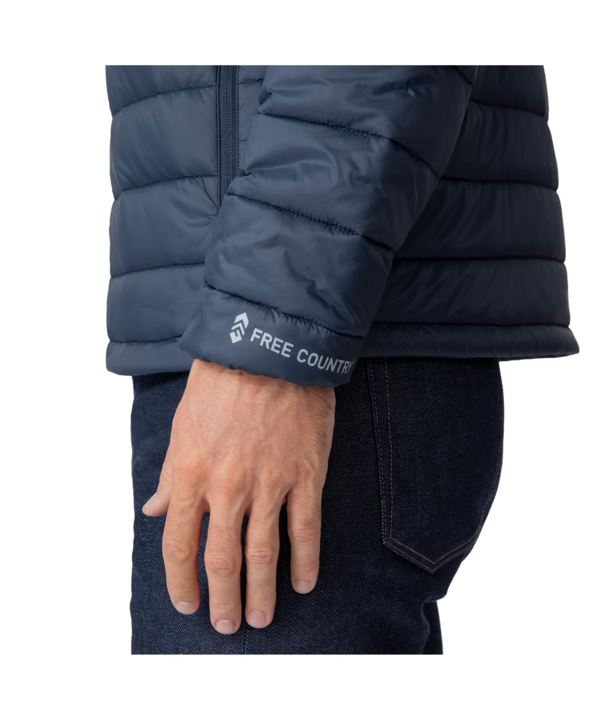 Free Country Men's Tri-Color Hooded Puffer Jacket