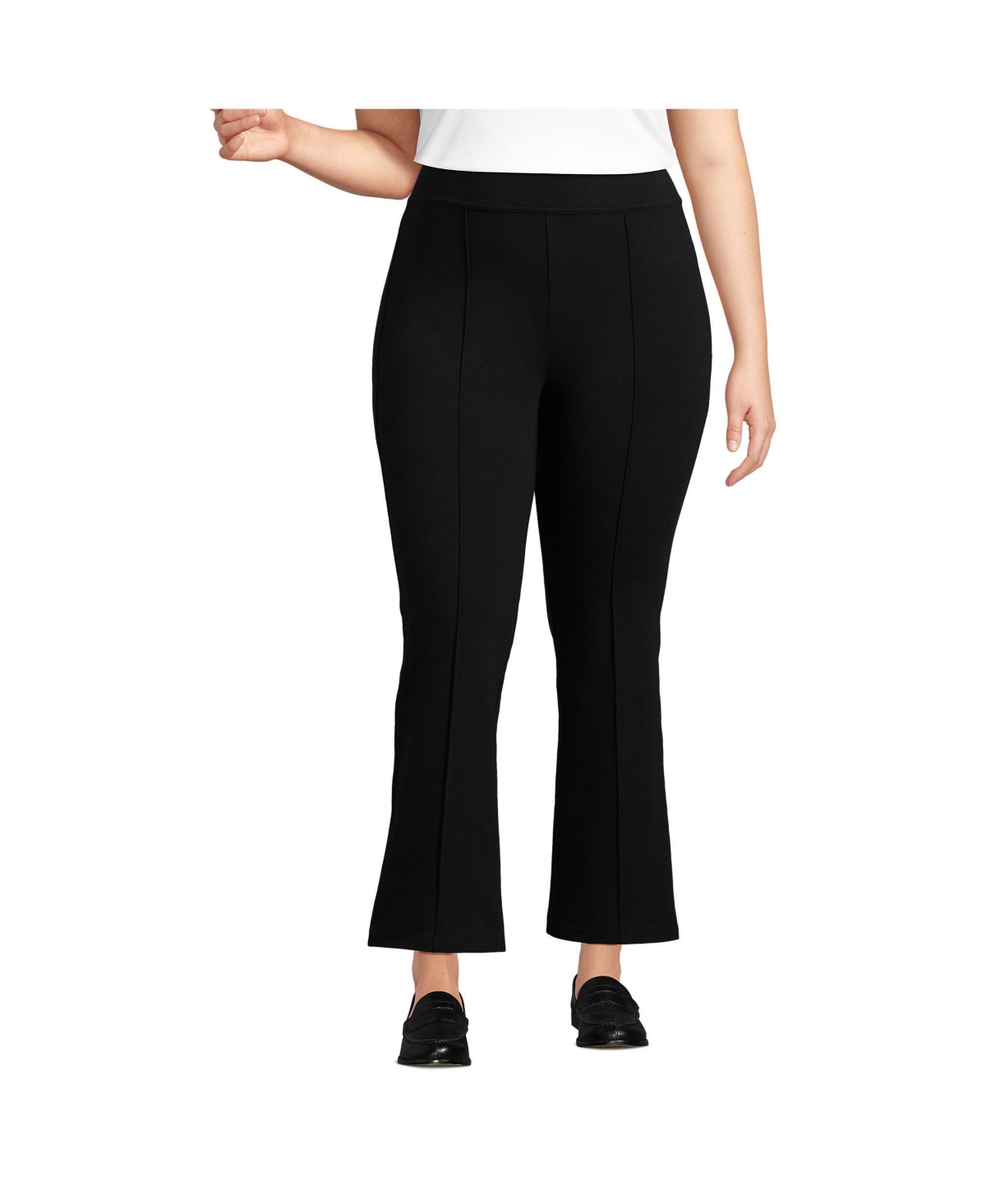 Lands' End Plus Size Starfish High Rise Kick Flare Crop Pants