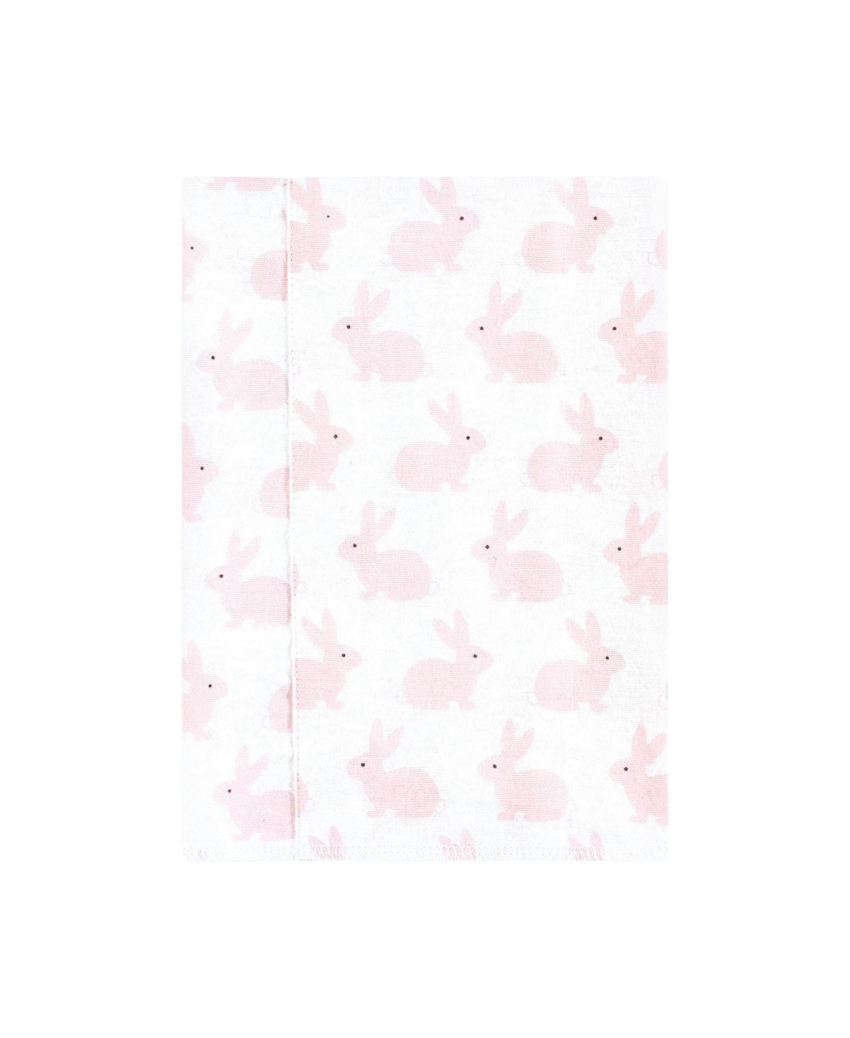 Hudson Baby Infant Girl Flannel Burp Cloth 7pk, One Size - Pink honey bunny