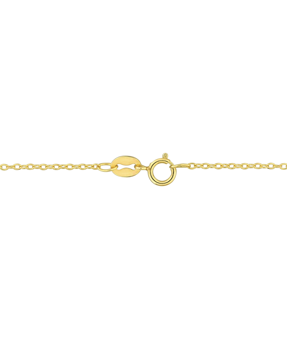 Macy's Chalcedony Bead-framed Marquise 17" Pendant Necklace In 14k Yellow Gold Flash Plated Sterling Silver In Green Chalcedony