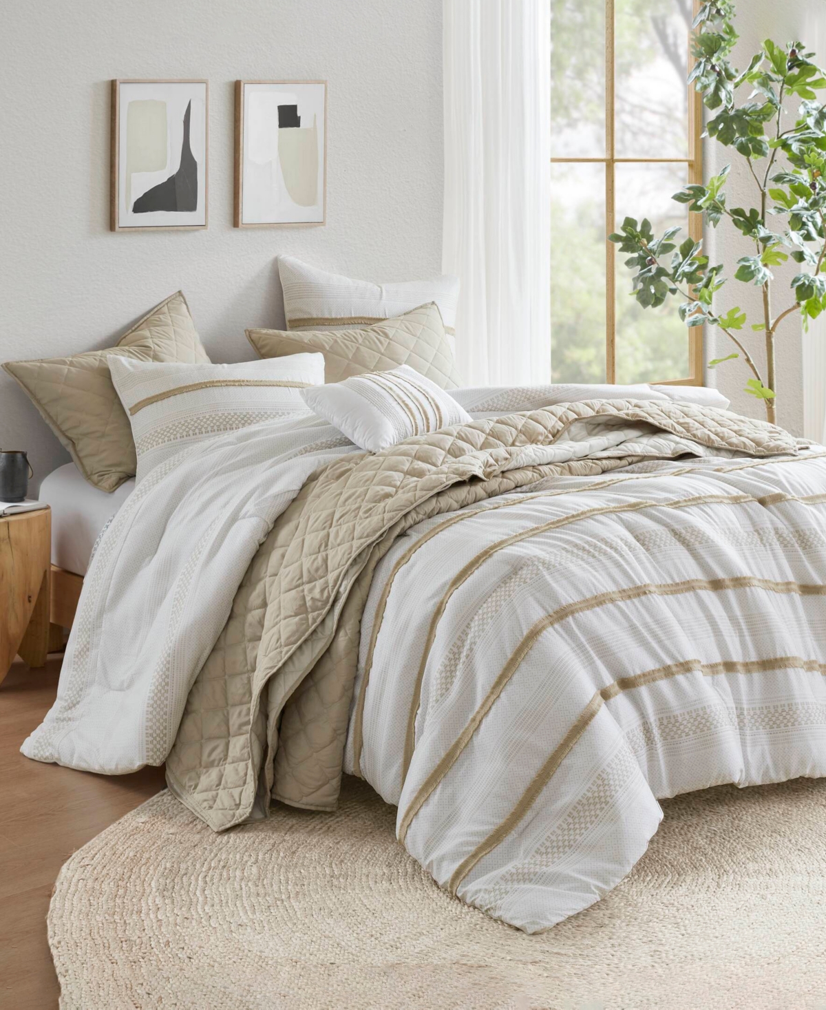 Madison Park Carolina Stripe 7-Pc. Comforter Set, Full/Queen