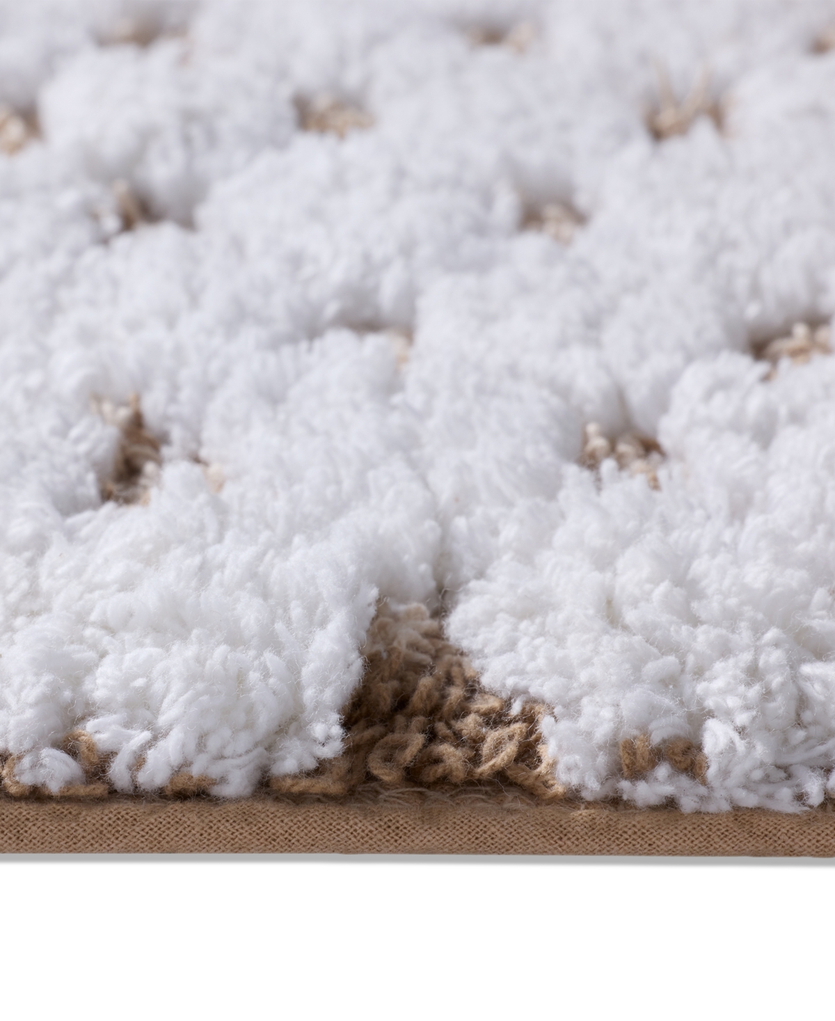 Loloi Rodi Blue Cotton Skid-resistant Bath Rug, 20" X 32" In Tan
