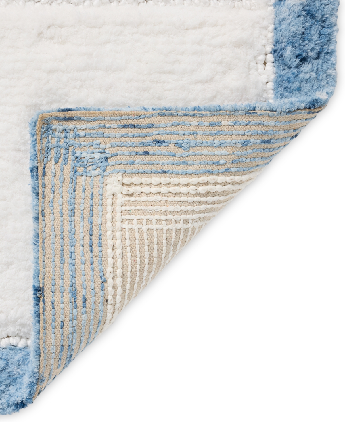 Loloi Park Blue Scallop Skid-resistant Bath Rug, 20" X 32" In Blue