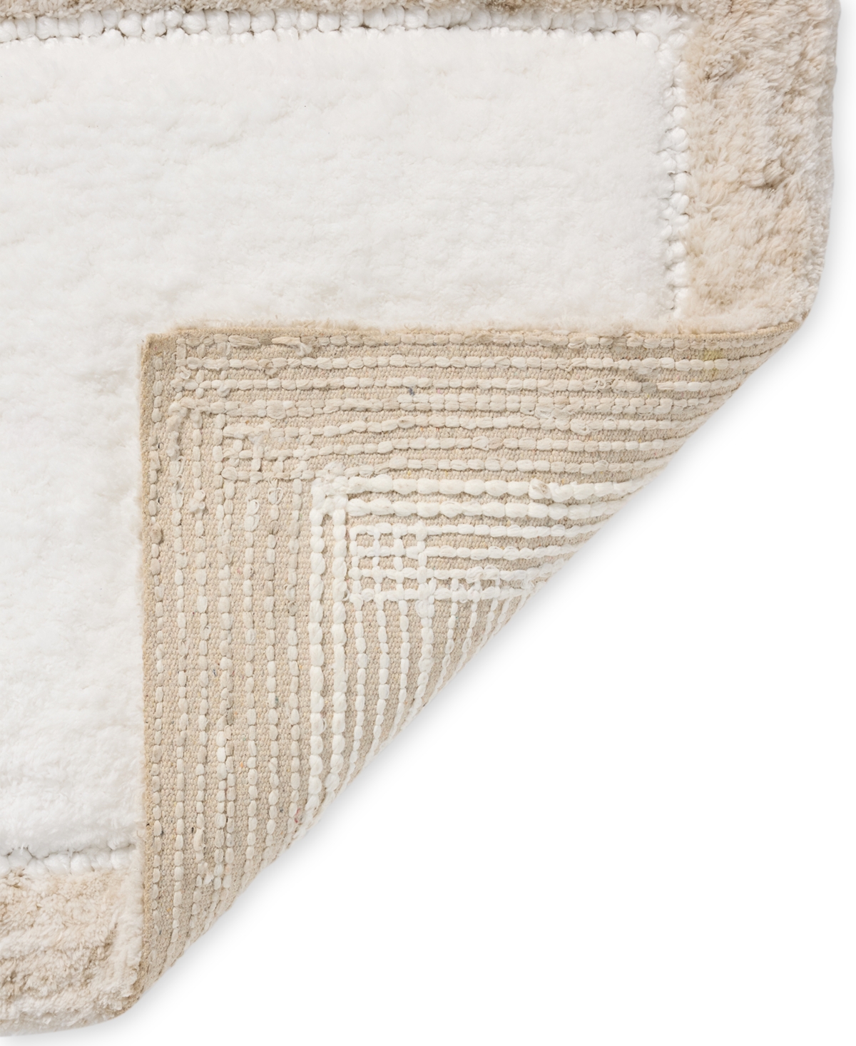Loloi Park Blue Scallop Skid-resistant Bath Rug, 20" X 32" In Tan
