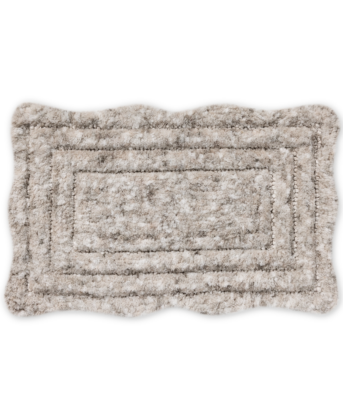 Loloi Niki Scallop Skid-resistant Bath Rug, 20" X 32" In Gray