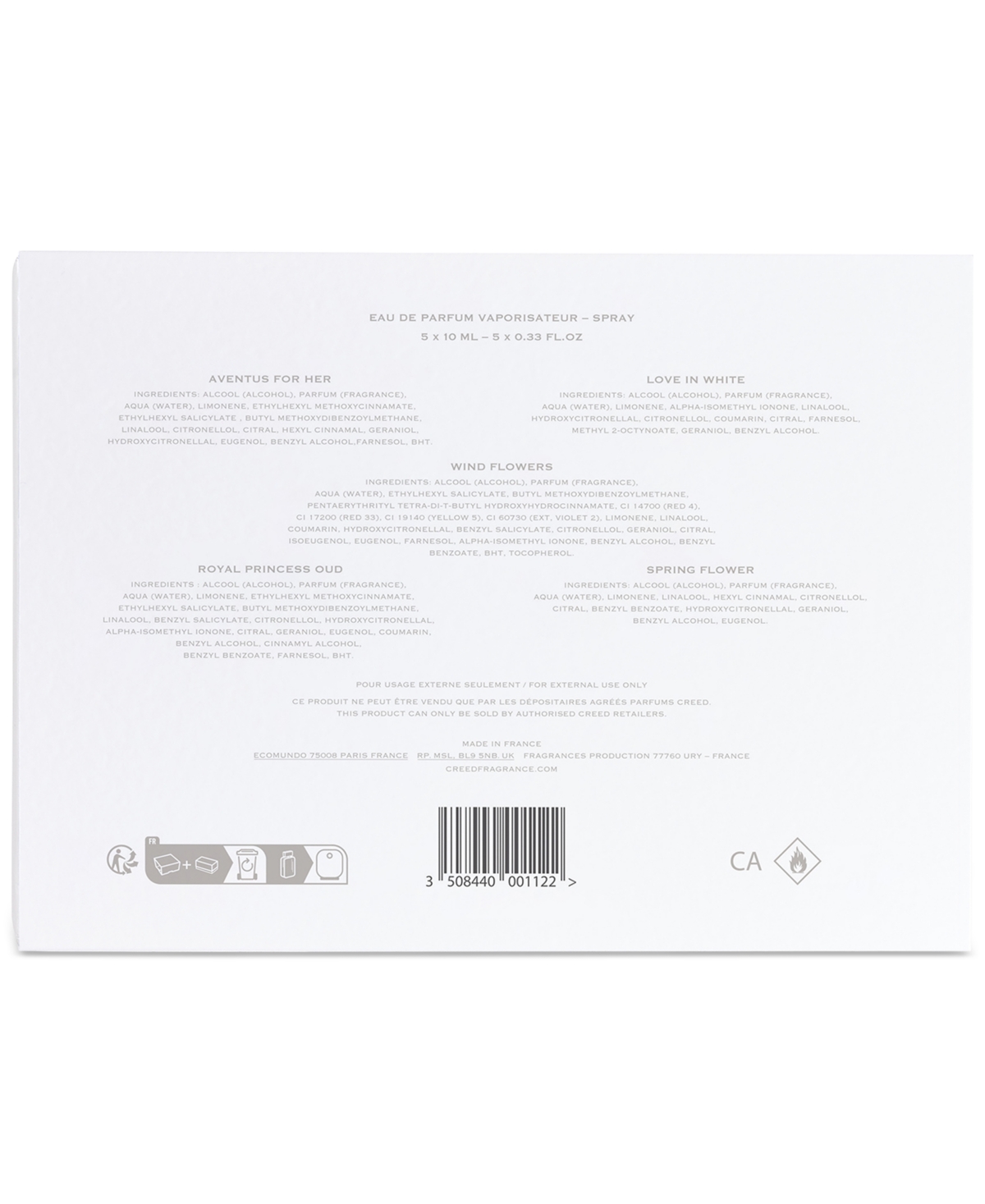 Creed 5-piece Fragrance Discovery Set In No Color