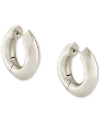 Mother-of-Pearl Pendant Necklace & Hoop Earrings Set