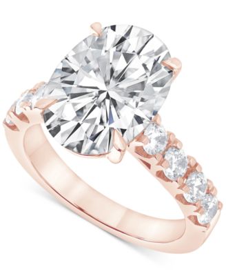 Certified Lab Grown Diamond Oval Engagement Ring (5 ct. t.w.) in 14k Gold - Rose Gold
